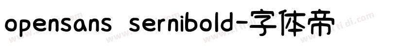 opensans sernibold字体转换